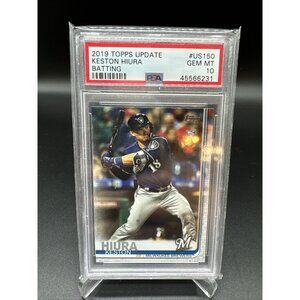 2019 Topps Update #US150 Keston Hiura Batting Brewers RC Rookie PSA 10
